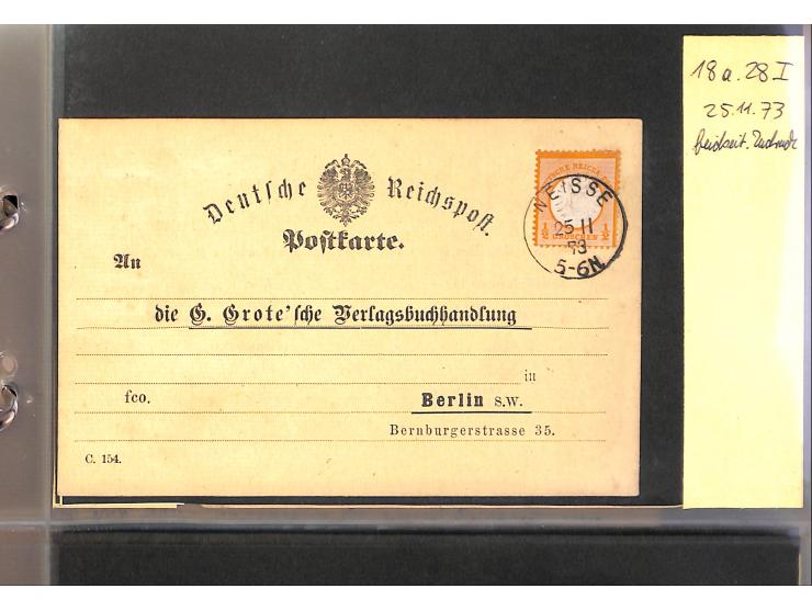 1869/87, Sammlung "private Vordruckkarten" mit einigen hundert Karten inkl. amtlicher Formulare und Ganzsachen mit Zurdrucken