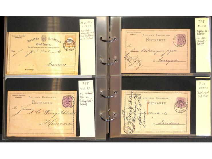 1869/87, Sammlung "private Vordruckkarten" mit einigen hundert Karten inkl. amtlicher Formulare und Ganzsachen mit Zurdrucken