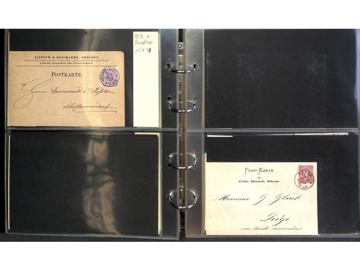 1869/87, Sammlung "private Vordruckkarten" mit einigen hundert Karten inkl. amtlicher Formulare und Ganzsachen mit Zurdrucken