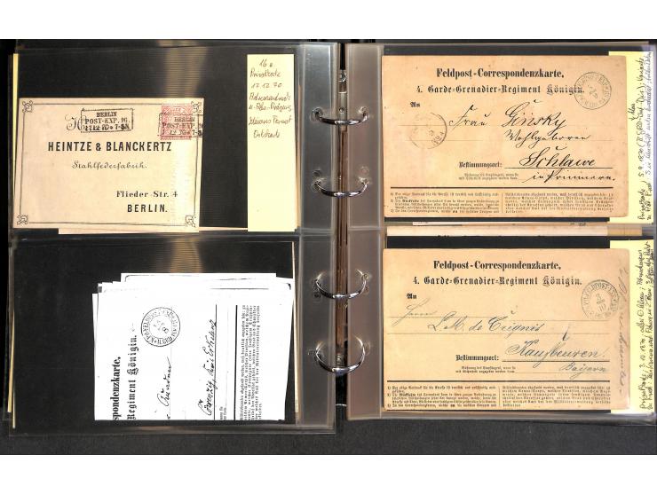 1869/87, Sammlung "private Vordruckkarten" mit einigen hundert Karten inkl. amtlicher Formulare und Ganzsachen mit Zurdrucken