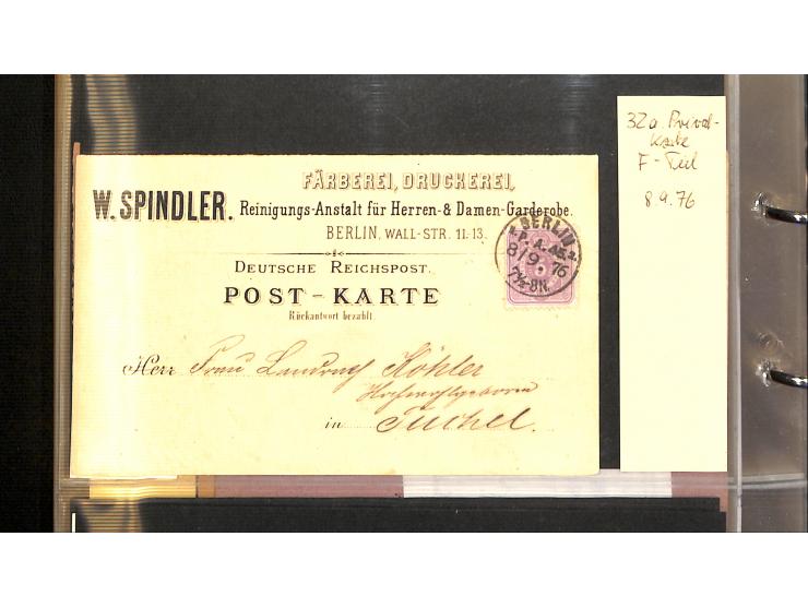 1869/87, Sammlung "private Vordruckkarten" mit einigen hundert Karten inkl. amtlicher Formulare und Ganzsachen mit Zurdrucken