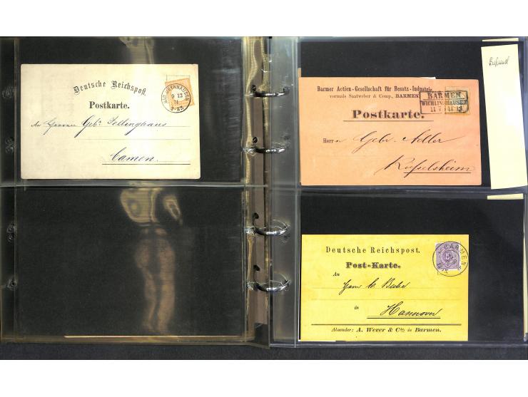 1869/87, Sammlung "private Vordruckkarten" mit einigen hundert Karten inkl. amtlicher Formulare und Ganzsachen mit Zurdrucken