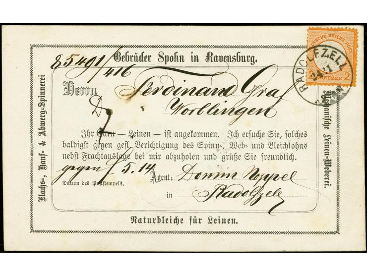1869/87, Sammlung "private Vordruckkarten" mit einigen hundert Karten inkl. amtlicher Formulare und Ganzsachen mit Zurdrucken