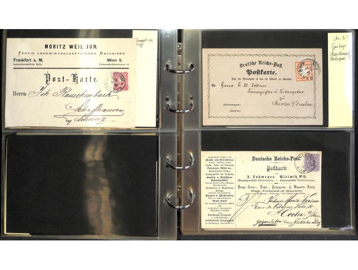 1869/87, Sammlung "private Vordruckkarten" mit einigen hundert Karten inkl. amtlicher Formulare und Ganzsachen mit Zurdrucken