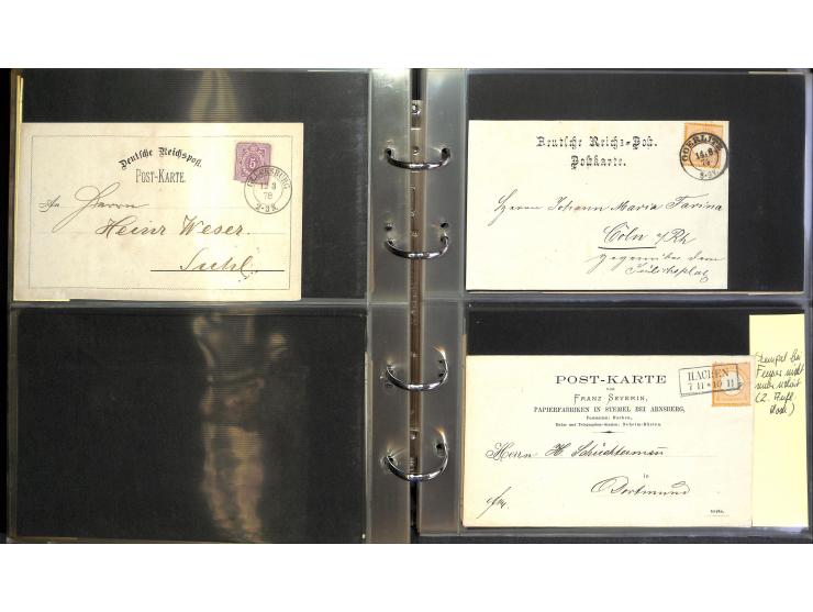 1869/87, Sammlung "private Vordruckkarten" mit einigen hundert Karten inkl. amtlicher Formulare und Ganzsachen mit Zurdrucken