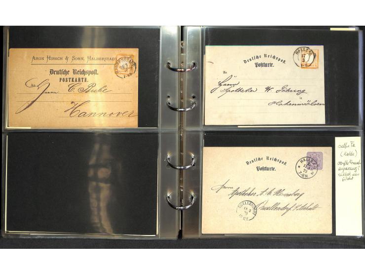 1869/87, Sammlung "private Vordruckkarten" mit einigen hundert Karten inkl. amtlicher Formulare und Ganzsachen mit Zurdrucken