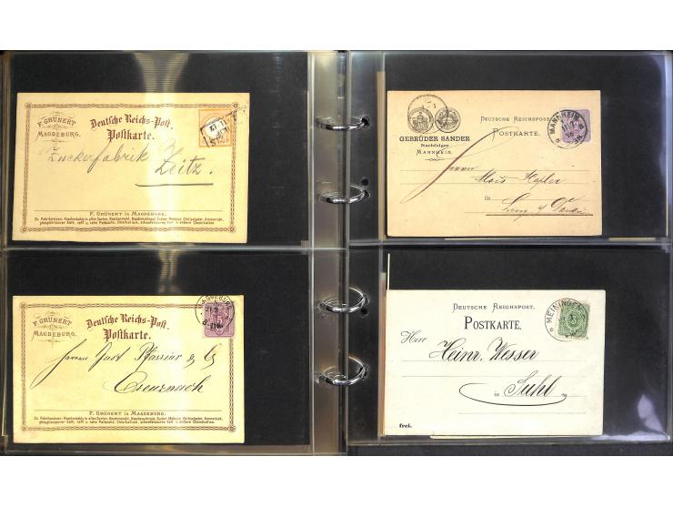 1869/87, Sammlung "private Vordruckkarten" mit einigen hundert Karten inkl. amtlicher Formulare und Ganzsachen mit Zurdrucken