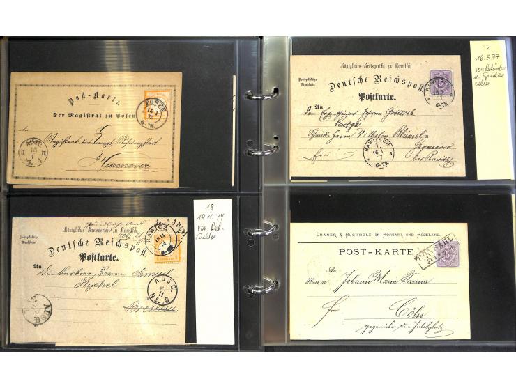 1869/87, Sammlung "private Vordruckkarten" mit einigen hundert Karten inkl. amtlicher Formulare und Ganzsachen mit Zurdrucken