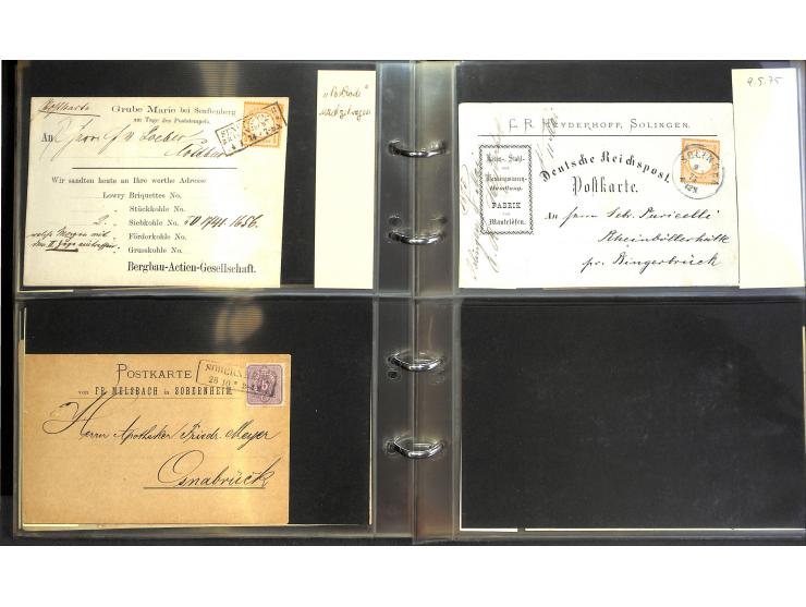 1869/87, Sammlung "private Vordruckkarten" mit einigen hundert Karten inkl. amtlicher Formulare und Ganzsachen mit Zurdrucken