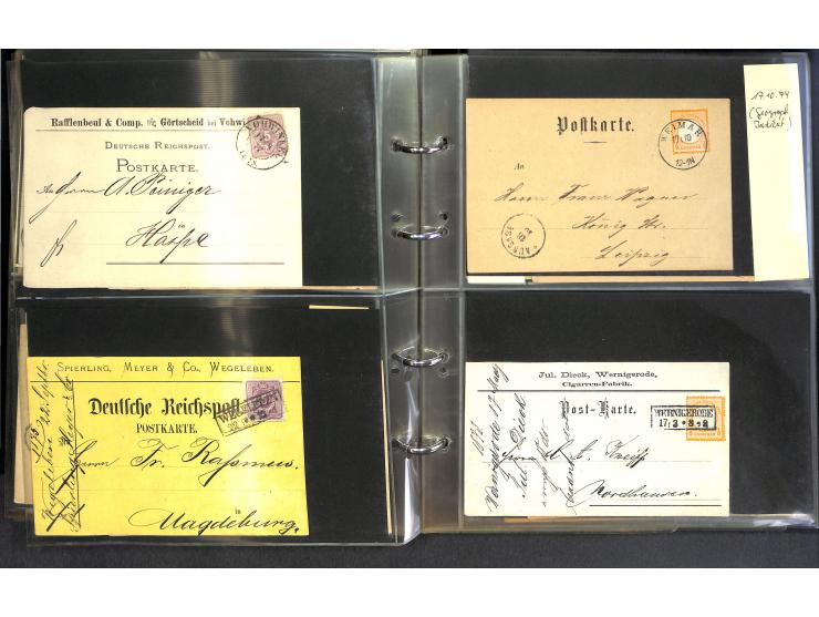 1869/87, Sammlung "private Vordruckkarten" mit einigen hundert Karten inkl. amtlicher Formulare und Ganzsachen mit Zurdrucken