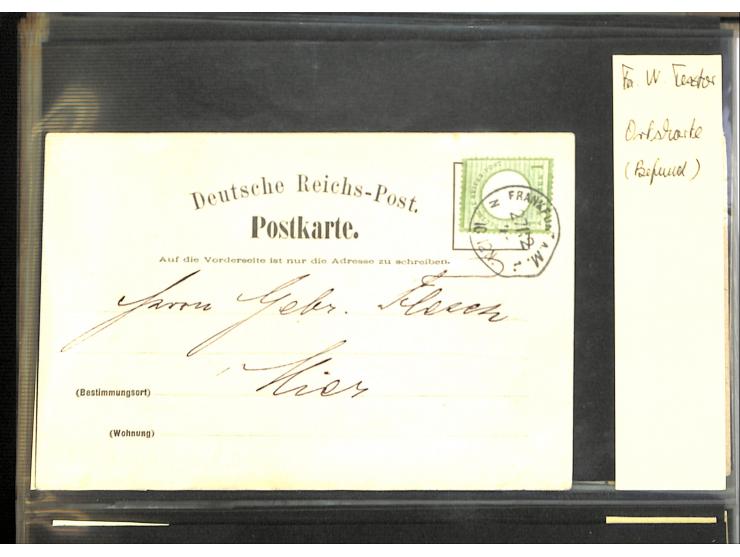 1869/87, Sammlung "private Vordruckkarten" mit einigen hundert Karten inkl. amtlicher Formulare und Ganzsachen mit Zurdrucken