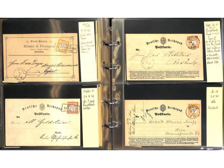 1869/87, Sammlung "private Vordruckkarten" mit einigen hundert Karten inkl. amtlicher Formulare und Ganzsachen mit Zurdrucken