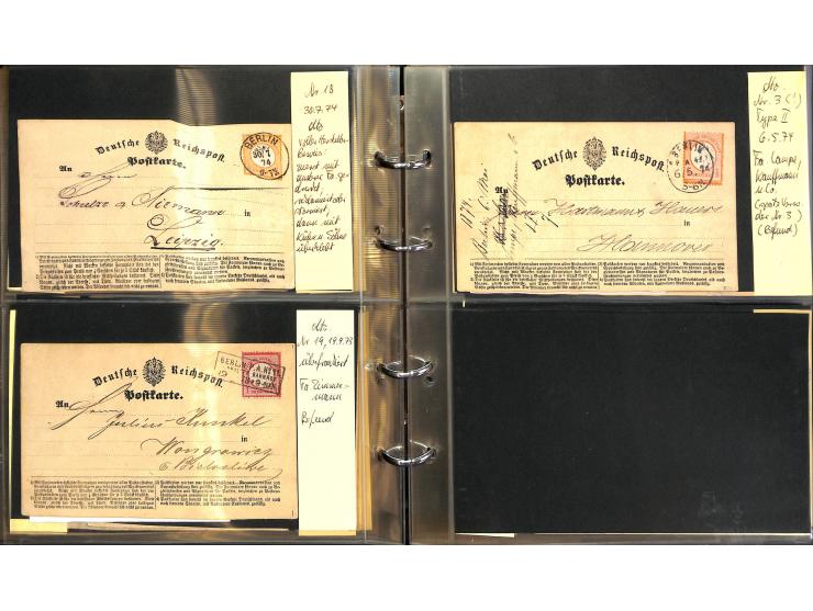 1869/87, Sammlung "private Vordruckkarten" mit einigen hundert Karten inkl. amtlicher Formulare und Ganzsachen mit Zurdrucken