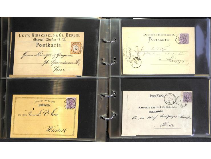 1869/87, Sammlung "private Vordruckkarten" mit einigen hundert Karten inkl. amtlicher Formulare und Ganzsachen mit Zurdrucken