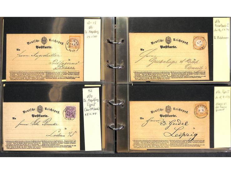 1869/87, Sammlung "private Vordruckkarten" mit einigen hundert Karten inkl. amtlicher Formulare und Ganzsachen mit Zurdrucken