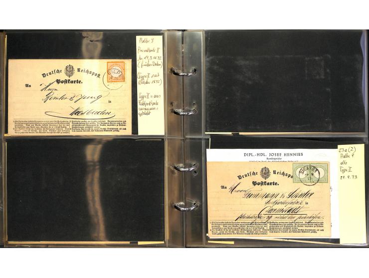 1869/87, Sammlung "private Vordruckkarten" mit einigen hundert Karten inkl. amtlicher Formulare und Ganzsachen mit Zurdrucken