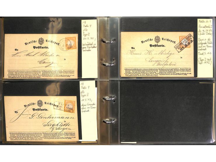 1869/87, Sammlung "private Vordruckkarten" mit einigen hundert Karten inkl. amtlicher Formulare und Ganzsachen mit Zurdrucken