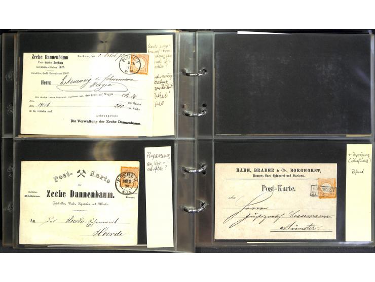 1869/87, Sammlung "private Vordruckkarten" mit einigen hundert Karten inkl. amtlicher Formulare und Ganzsachen mit Zurdrucken