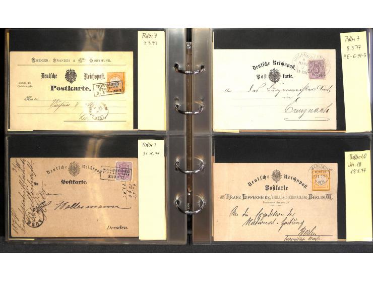 1869/87, Sammlung "private Vordruckkarten" mit einigen hundert Karten inkl. amtlicher Formulare und Ganzsachen mit Zurdrucken
