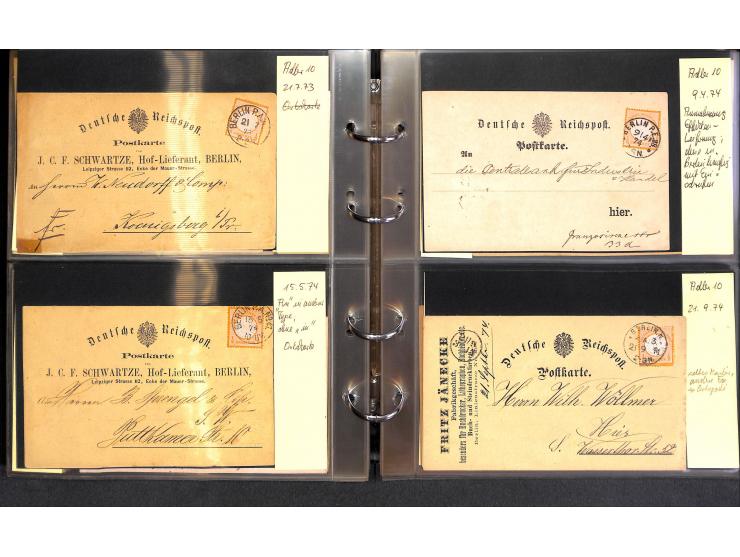 1869/87, Sammlung "private Vordruckkarten" mit einigen hundert Karten inkl. amtlicher Formulare und Ganzsachen mit Zurdrucken