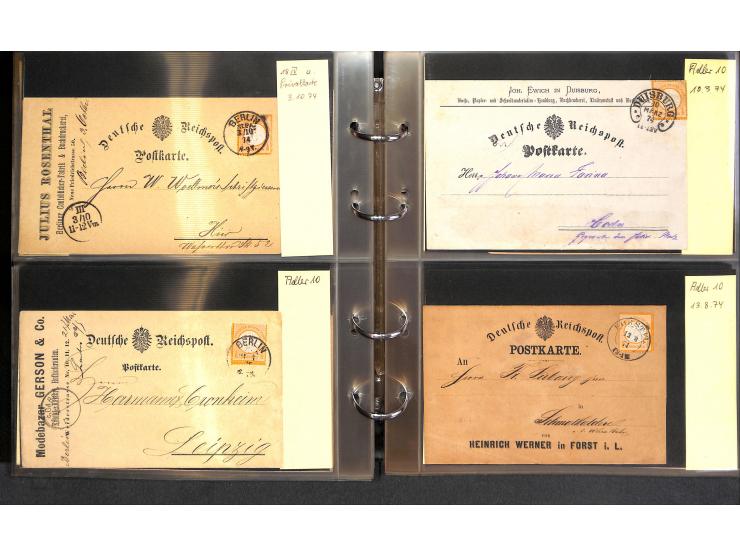 1869/87, Sammlung "private Vordruckkarten" mit einigen hundert Karten inkl. amtlicher Formulare und Ganzsachen mit Zurdrucken