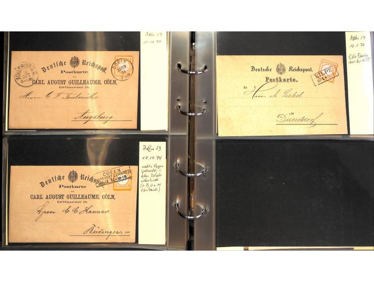 1869/87, Sammlung "private Vordruckkarten" mit einigen hundert Karten inkl. amtlicher Formulare und Ganzsachen mit Zurdrucken