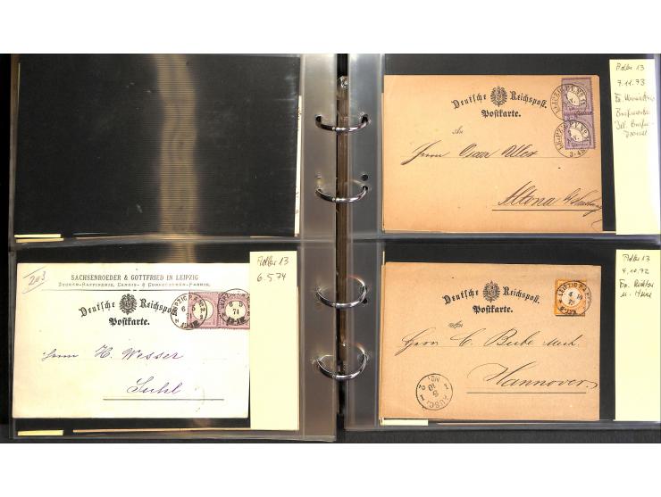 1869/87, Sammlung "private Vordruckkarten" mit einigen hundert Karten inkl. amtlicher Formulare und Ganzsachen mit Zurdrucken
