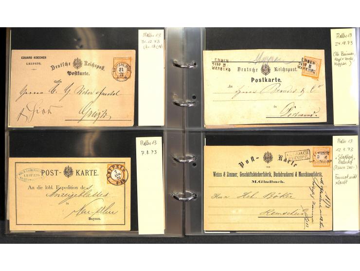 1869/87, Sammlung "private Vordruckkarten" mit einigen hundert Karten inkl. amtlicher Formulare und Ganzsachen mit Zurdrucken