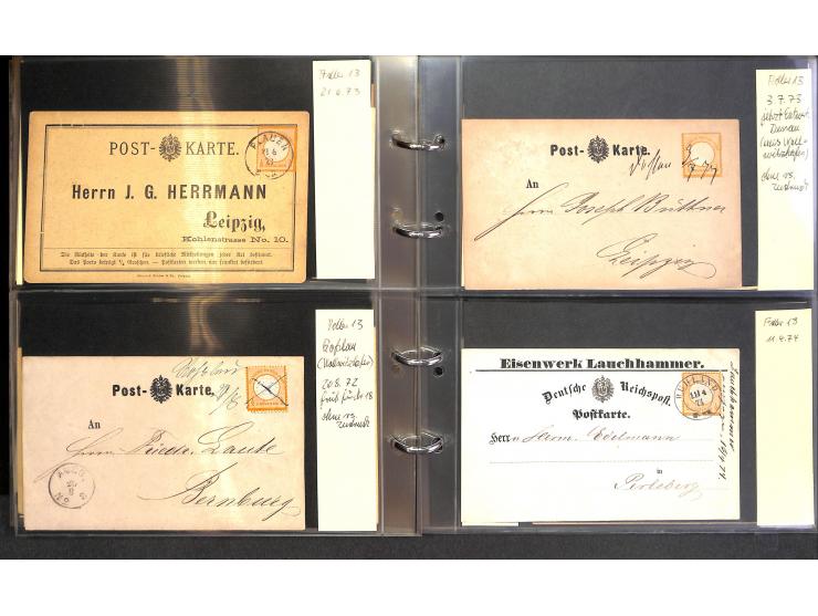 1869/87, Sammlung "private Vordruckkarten" mit einigen hundert Karten inkl. amtlicher Formulare und Ganzsachen mit Zurdrucken