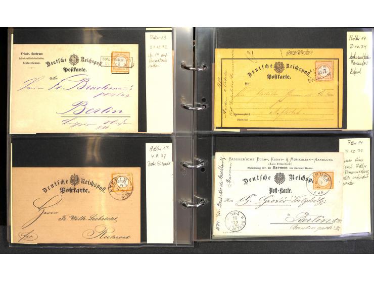 1869/87, Sammlung "private Vordruckkarten" mit einigen hundert Karten inkl. amtlicher Formulare und Ganzsachen mit Zurdrucken