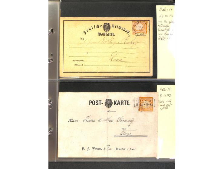 1869/87, Sammlung "private Vordruckkarten" mit einigen hundert Karten inkl. amtlicher Formulare und Ganzsachen mit Zurdrucken