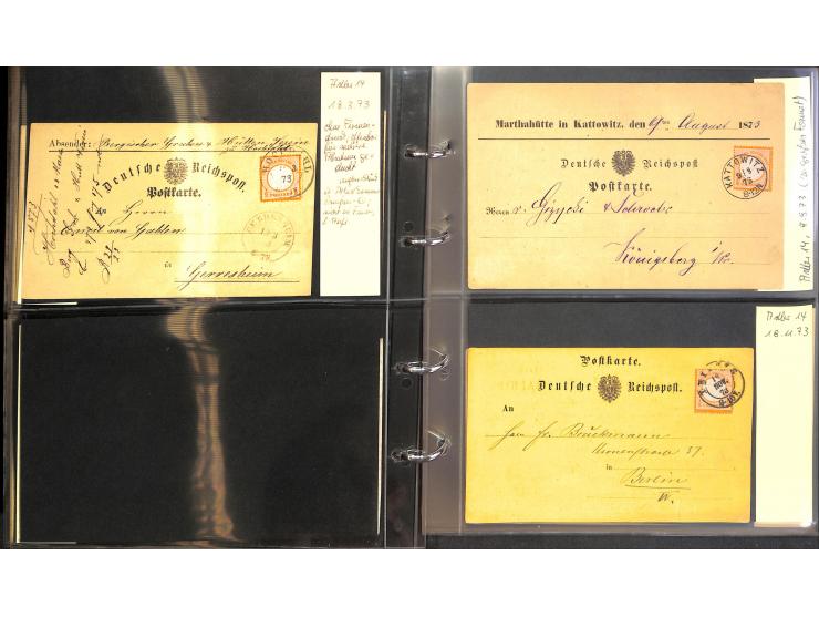 1869/87, Sammlung "private Vordruckkarten" mit einigen hundert Karten inkl. amtlicher Formulare und Ganzsachen mit Zurdrucken