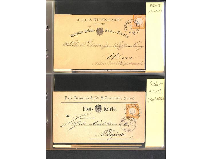 1869/87, Sammlung "private Vordruckkarten" mit einigen hundert Karten inkl. amtlicher Formulare und Ganzsachen mit Zurdrucken
