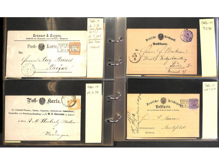 1869/87, Sammlung "private Vordruckkarten" mit einigen hundert Karten inkl. amtlicher Formulare und Ganzsachen mit Zurdrucken
