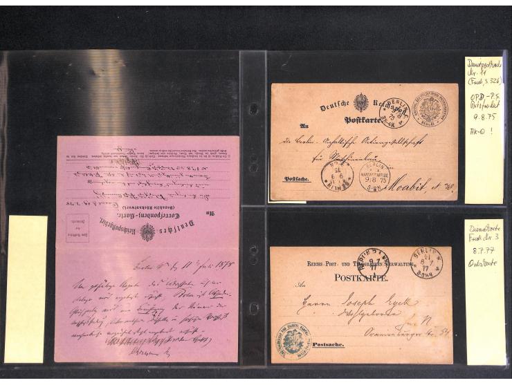 1870/78, Sammlung "Portofreiheiten und Frei lt. Avers" mit ca. 55 amtl. und privaten Formularkarten, dabei Fürstliche Angeleg
