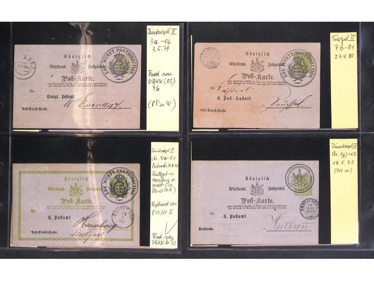1870/78, Sammlung "Portofreiheiten und Frei lt. Avers" mit ca. 55 amtl. und privaten Formularkarten, dabei Fürstliche Angeleg