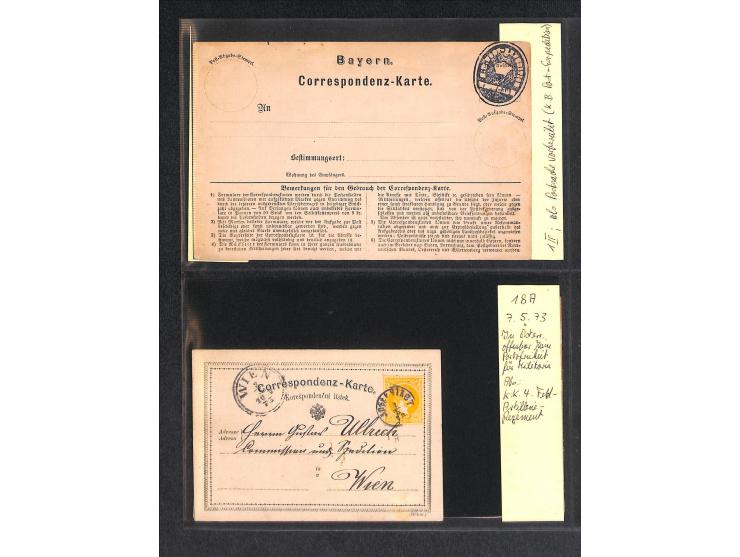 1870/78, Sammlung "Portofreiheiten und Frei lt. Avers" mit ca. 55 amtl. und privaten Formularkarten, dabei Fürstliche Angeleg