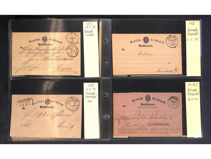 1870/78, Sammlung "Portofreiheiten und Frei lt. Avers" mit ca. 55 amtl. und privaten Formularkarten, dabei Fürstliche Angeleg