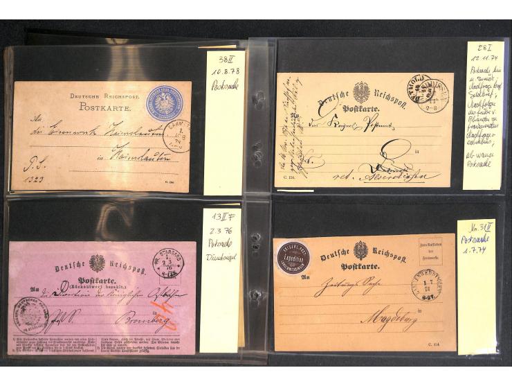 1870/78, Sammlung "Portofreiheiten und Frei lt. Avers" mit ca. 55 amtl. und privaten Formularkarten, dabei Fürstliche Angeleg