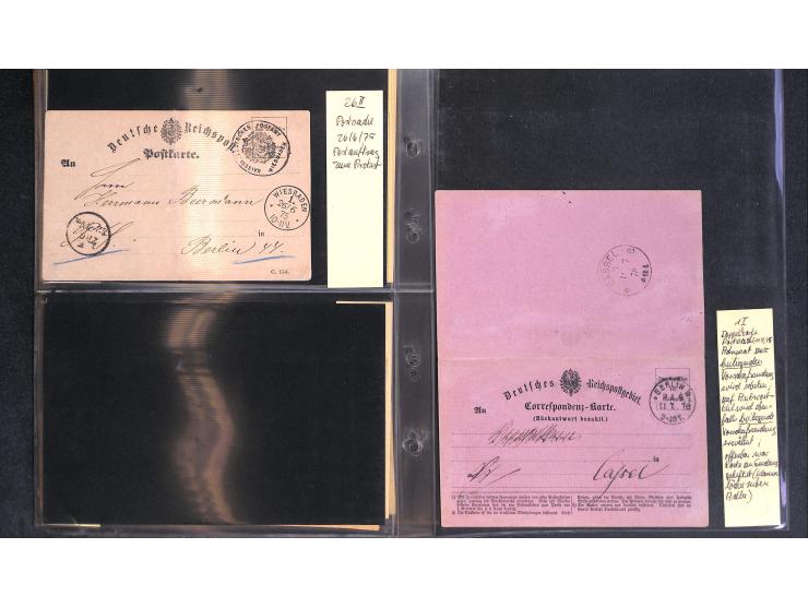1870/78, Sammlung "Portofreiheiten und Frei lt. Avers" mit ca. 55 amtl. und privaten Formularkarten, dabei Fürstliche Angeleg