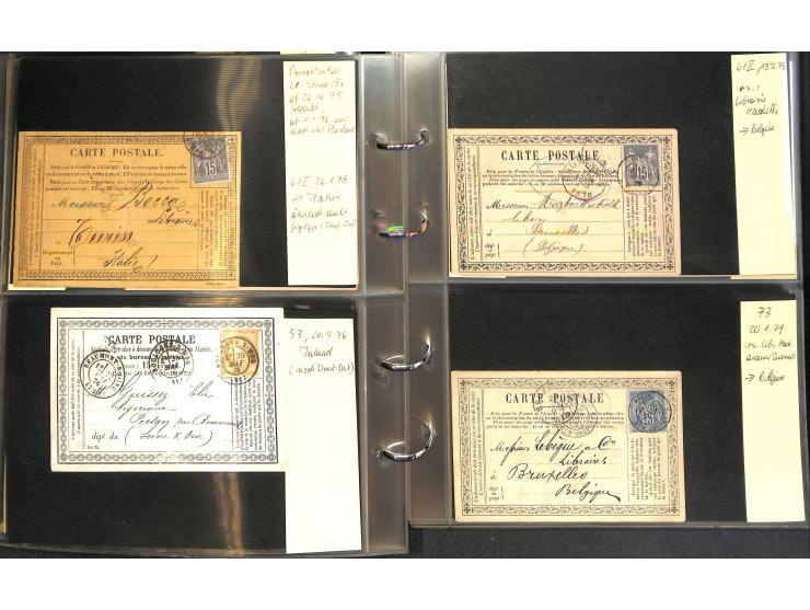 1872/78, umfangreiche Sammlung der amtlichen Formularkarten mit einigen hundert, meist gebrauchten Karten mit vielen verschie
