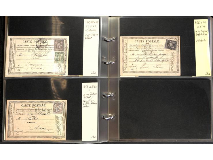 1872/78, umfangreiche Sammlung der amtlichen Formularkarten mit einigen hundert, meist gebrauchten Karten mit vielen verschie