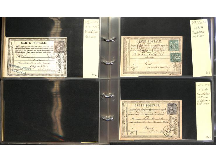 1872/78, umfangreiche Sammlung der amtlichen Formularkarten mit einigen hundert, meist gebrauchten Karten mit vielen verschie