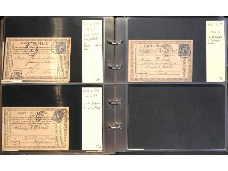 1872/78, umfangreiche Sammlung der amtlichen Formularkarten mit einigen hundert, meist gebrauchten Karten mit vielen verschie