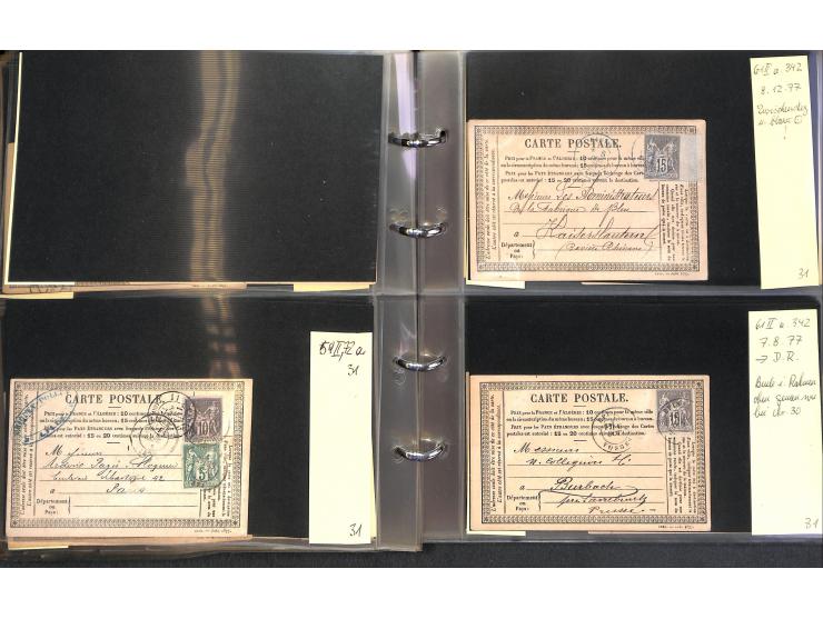 1872/78, umfangreiche Sammlung der amtlichen Formularkarten mit einigen hundert, meist gebrauchten Karten mit vielen verschie