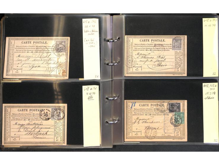 1872/78, umfangreiche Sammlung der amtlichen Formularkarten mit einigen hundert, meist gebrauchten Karten mit vielen verschie