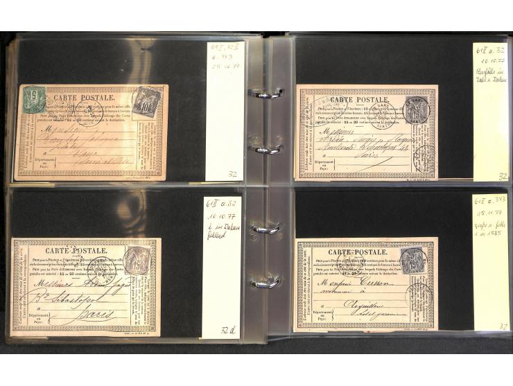 1872/78, umfangreiche Sammlung der amtlichen Formularkarten mit einigen hundert, meist gebrauchten Karten mit vielen verschie