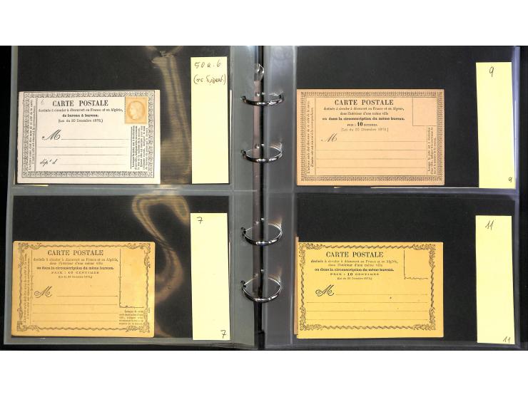 1872/78, umfangreiche Sammlung der amtlichen Formularkarten mit einigen hundert, meist gebrauchten Karten mit vielen verschie