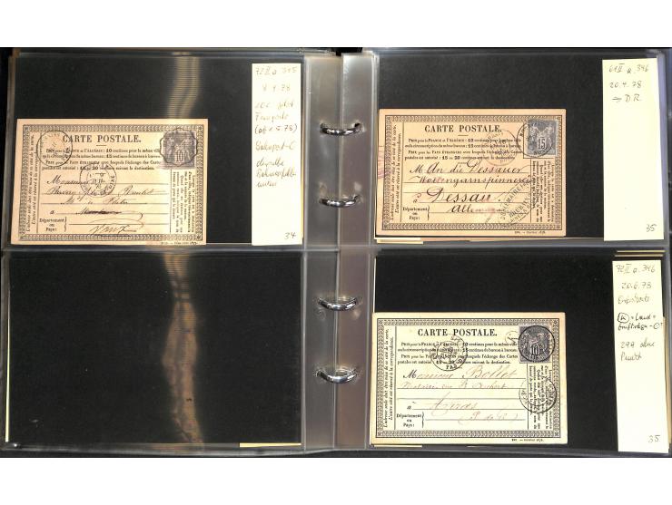 1872/78, umfangreiche Sammlung der amtlichen Formularkarten mit einigen hundert, meist gebrauchten Karten mit vielen verschie