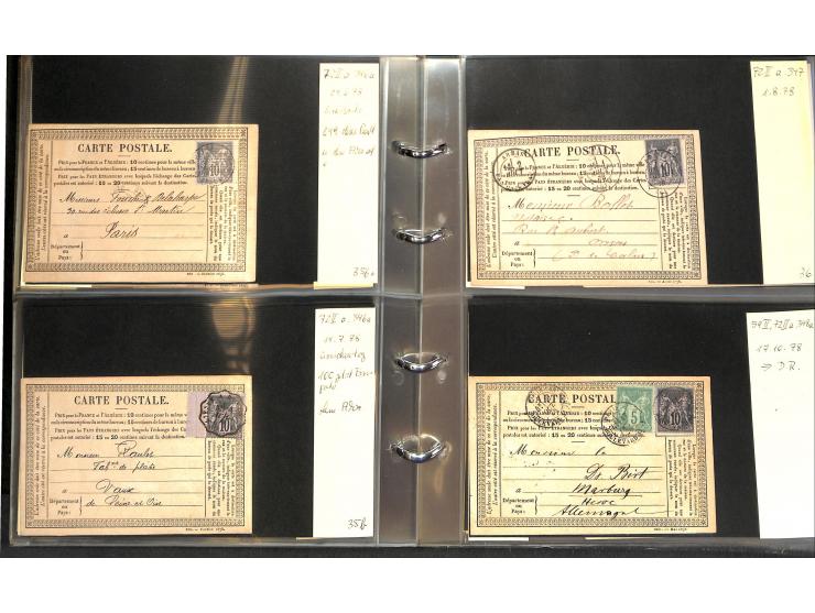 1872/78, umfangreiche Sammlung der amtlichen Formularkarten mit einigen hundert, meist gebrauchten Karten mit vielen verschie